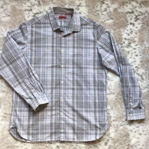 Button up collared casual dress shirt